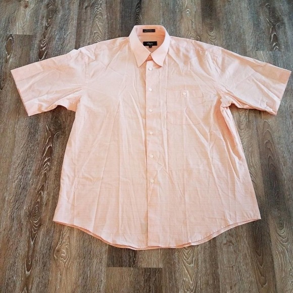 Villini Short Sleeve Button Down Shirt Peach Extra Large - Picture 1 of 5